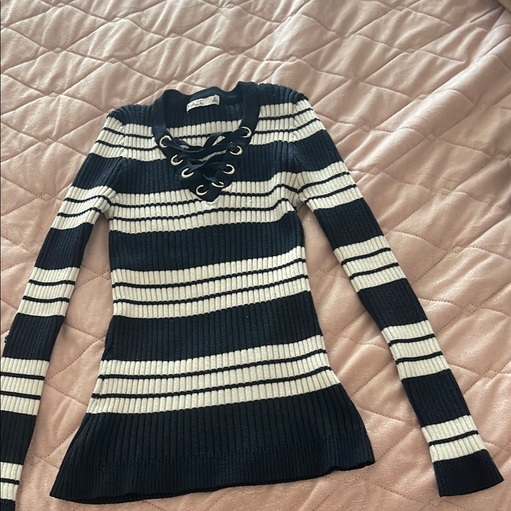 Striped Black and White Sweater